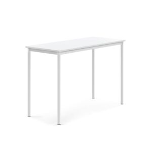 Stół SONITUS, 1400x600x900 mm, laminat HPL biały, biały