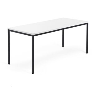 Biurko QBUS, rama 4 nogi, 1800x800 mm, czarny, biały