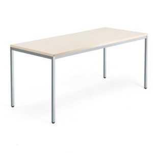 Biurko QBUS, rama 4 nogi, 1800x800 mm, srebrny, brzoza