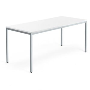 Biurko QBUS, rama 4 nogi, 1800x800 mm, srebrny, biały