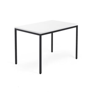 Biurko QBUS, rama 4 nogi, 1200x800 mm, czarny, biały