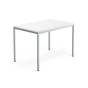 Biurko QBUS, rama 4 nogi, 1200x800 mm, srebrny, biały