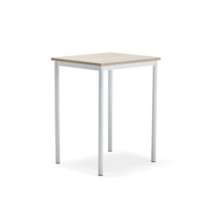 Biurko BORÅS PLUS, 700x600x900 mm, popielaty laminat, biały