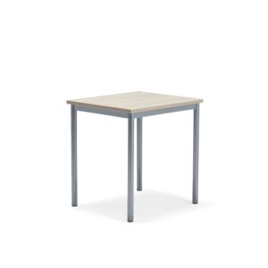 Stół SONITUS PLUS, 700x600x720 mm, laminat HPL jesion, redukcja hałasu, szary aluminium