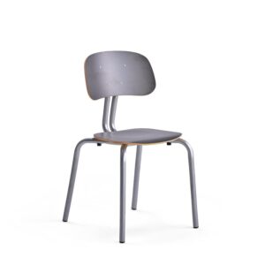 Krzesło szkolne YNGVE, 4 nogi, srebrny, antracyt, 460 mm