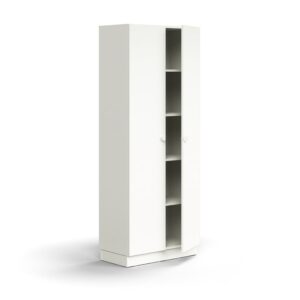 Szafa QBUS, 4 półki, cokół, uchwyty, 2020x800x420 mm, biały