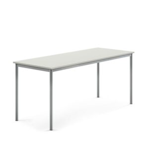 Stół SONITUS, 1800x700x760 mm, laminat HPL szary, szary aluminium