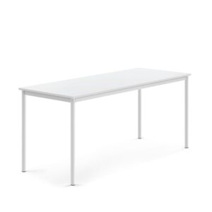 Stół SONITUS, 1800x700x760 mm, laminat HPL biały, biały