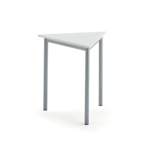 Biurko BORÅS TRIANGEL, 700x700x720 mm, biały laminat, szary aluminium