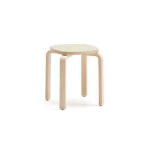 Stołek dziecięcy VIDE, laminat zielony, W 380 mm