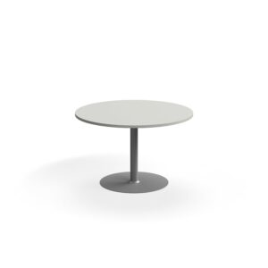 Stół VERTICUS, Ø1200x720 mm, jasnoszary/srebrny