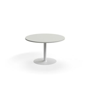 Stół VERTICUS, Ø1200x720 mm, jasnoszary/biały