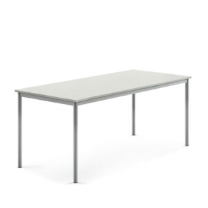 Stół BORÅS, 1800x800x720 mm, szary laminat, szary aluminium
