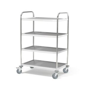 Wózek METRO, ze stali nierdzewnej, 100 kg, 4 półki, 845x525x1240 mm