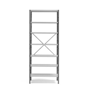 Regał POWER, moduł podstawowy, 2500x1010x400 mm, ciemnoszary