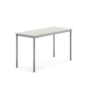 Stół SONITUS, 1400x600x760 mm, laminat HPL szary, szary aluminium