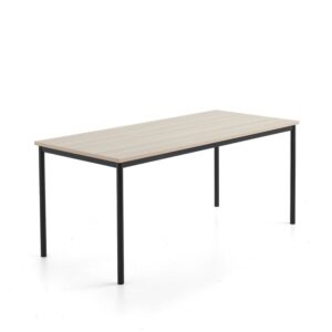 Stół SONITUS PLUS, 1800x800x760 mm, laminat HPL jesion, redukcja, antracyt