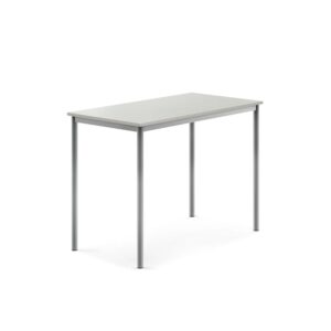 Stół SONITUS, 1200x700x900 mm, laminat HPL szary, szary aluminium