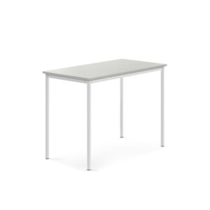 Stół SONITUS, 1200x700x900 mm, laminat HPL szary, biały