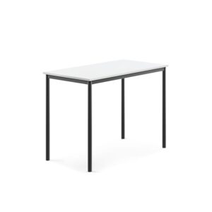 Stół SONITUS, 1200x700x900 mm, laminat HPL biały, antracyt