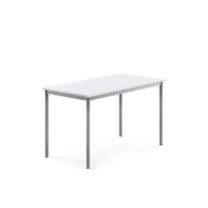 Stół SONITUS, 1200x700x720 mm, laminat HPL biały, szary aluminium