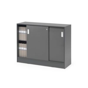 Szafa z drzwiami przesuwnymi FLEXUS, 925x1200x415 mm, szary