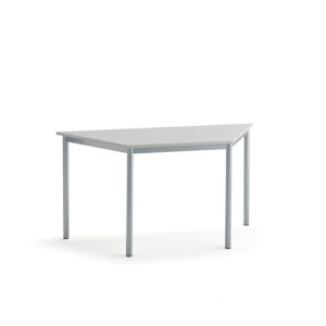 Stół SONITUS TRAPETS, 1400x700x720 mm, laminat HPL szary, szary aluminium