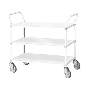 Wózek SHUTTLE, 3 półki, 250 kg, 950x550x940 mm, biały