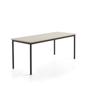 Stół SONITUS PLUS, 1800x700x760 mm, laminat HPL jesion, redukcja hałasu, antracyt