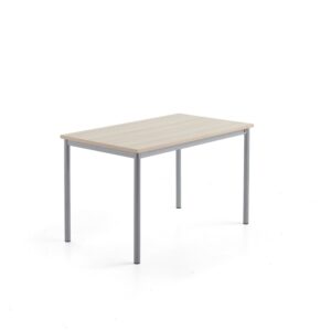 Stół SONITUS PLUS, 1200x700x720 mm, laminat HPL jesion, redukcja hałasu, szary aluminium
