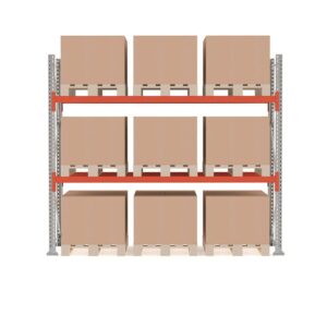 Regał paletowy ULTIMATE, moduł podstawowy, 2500x2750x1100 mm, 9 palet, 1000kg/paleta