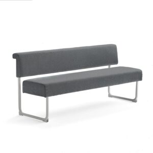 Sofa START, 1800 mm, tkanina, antracyt, biały