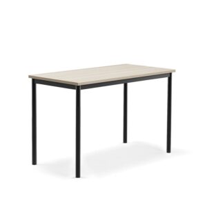 Stół SONITUS PLUS, 1200x600x760 mm, laminat HPL jesion, redukcja hałasu, antracyt
