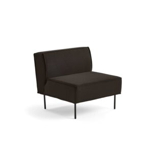 Fotel COPENHAGEN PLUS, tkanina, brązowy