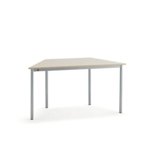 Biurko BORÅS TRAPETS, 1200x600x720 mm, szary laminat, szary aluminium