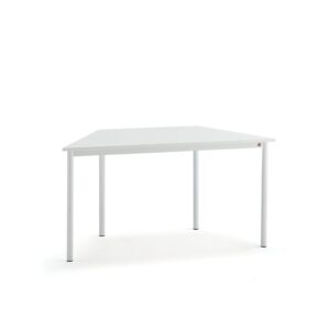 Biurko BORÅS TRAPETS, 1200x600x720 mm, biały laminat, biały