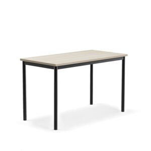 Stół SONITUS PLUS, 1200x600x720 mm, laminat HPL jesion, redukcja hałasu, antracyt