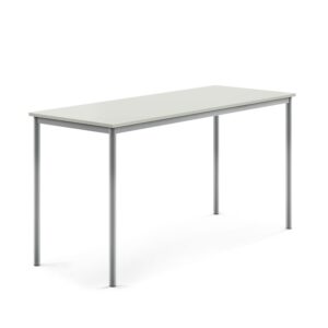 Stół SONITUS, 1800x700x900 mm, laminat HPL szary, szary aluminium