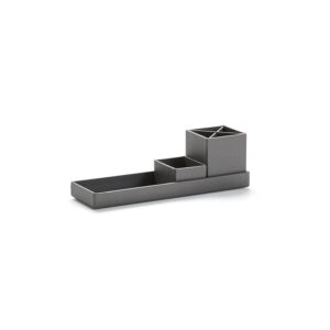 Organizer biurkowy TIDY, 105x330x95 mm, laminat papierowy, szary