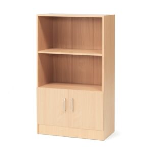 Szafa biurowa FLEXUS z dwiema półkami, 1325x760x415 mm, buk