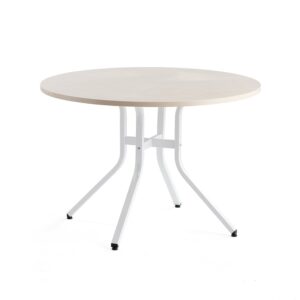Stół VARIOUS, Ø1100x740 mm, biały, brzoza