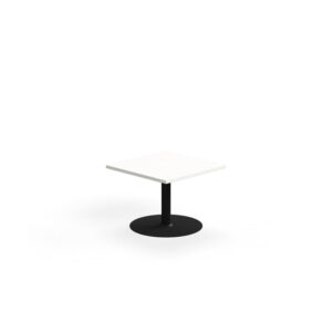 Stolik kawowy VERTICUS, 700x700x500 mm, biały/czarny