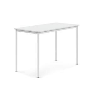 Stół SONITUS, 1400x600x900 mm, laminat HPL biały, biały