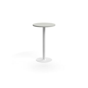 Stół barowy VERTICUS, Ø700x1100 mm, jasnoszary/biały
