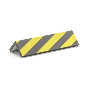 Profil ochronny z pianki, narożny, 500x125x125 mm, grubość 25 mm, żółto-czarny