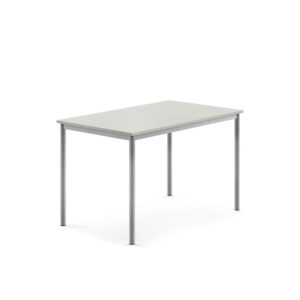 Stół SONITUS, 1200x800x760 mm, laminat HPL szary, szary aluminium