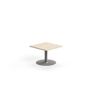 Stolik kawowy ALVA, 700x700x500 mm, laminat wysokociśnieniowy, srebrny/brzoza