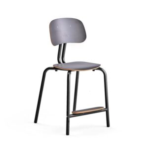 Krzesło szkolne YNGVE, 4 nogi, antracyt, antracyt, 520 mm