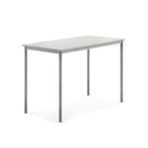 Stół SONITUS, 1400x700x900 mm, laminat HPL szary, szary aluminium
