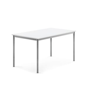 Stół SONITUS, 1400x800x720 mm, laminat HPL biały, szary aluminium
